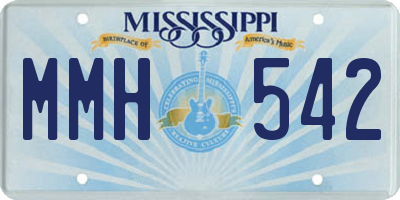 MS license plate MMH542