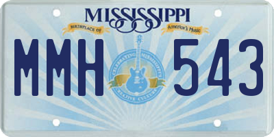 MS license plate MMH543