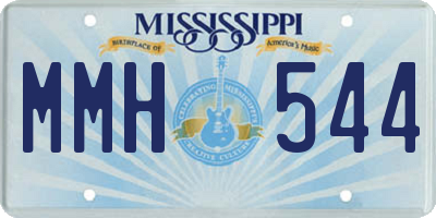 MS license plate MMH544