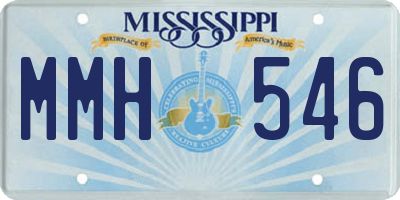 MS license plate MMH546