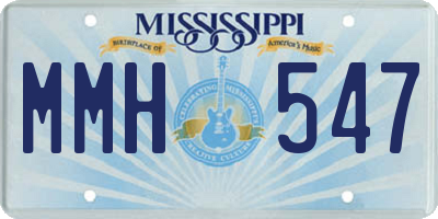MS license plate MMH547