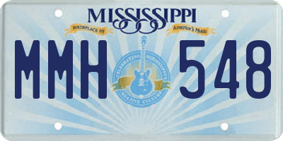 MS license plate MMH548