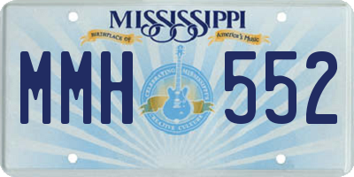MS license plate MMH552