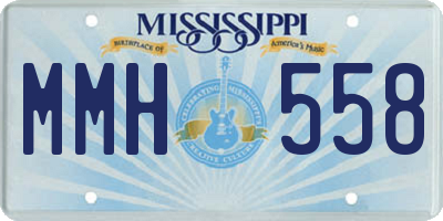 MS license plate MMH558
