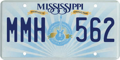 MS license plate MMH562