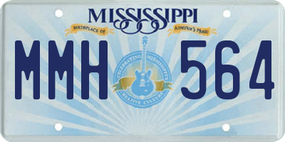 MS license plate MMH564