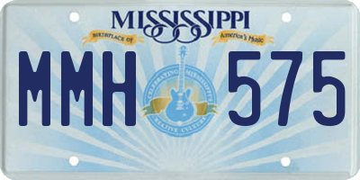 MS license plate MMH575