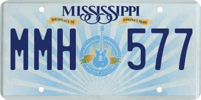 MS license plate MMH577