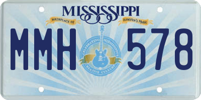 MS license plate MMH578