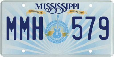 MS license plate MMH579