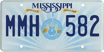 MS license plate MMH582