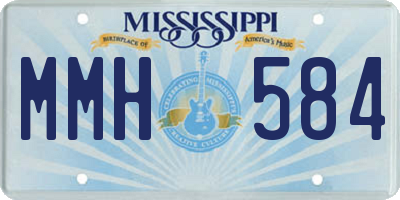 MS license plate MMH584