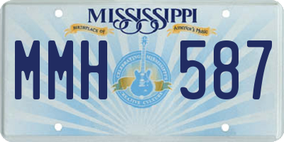 MS license plate MMH587