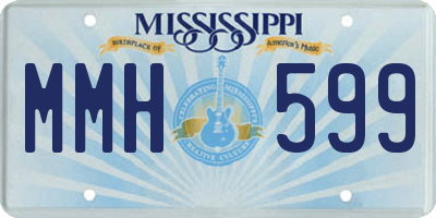 MS license plate MMH599