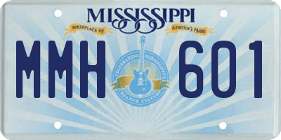 MS license plate MMH601