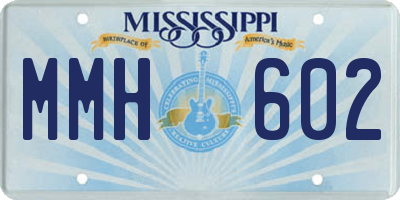 MS license plate MMH602