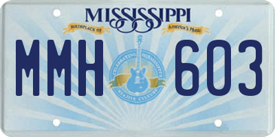 MS license plate MMH603