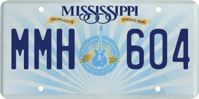 MS license plate MMH604