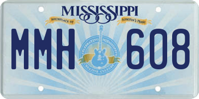 MS license plate MMH608