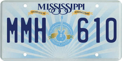 MS license plate MMH610