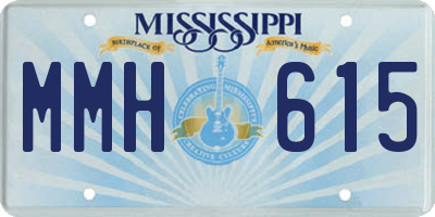 MS license plate MMH615