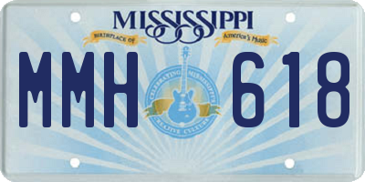 MS license plate MMH618