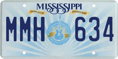 MS license plate MMH634
