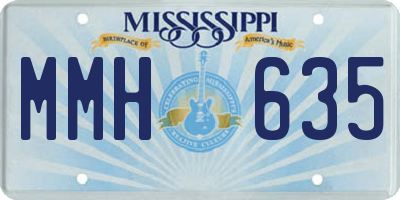 MS license plate MMH635
