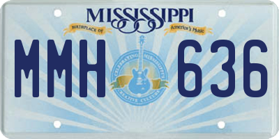 MS license plate MMH636