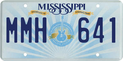 MS license plate MMH641