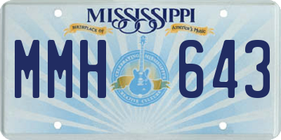 MS license plate MMH643