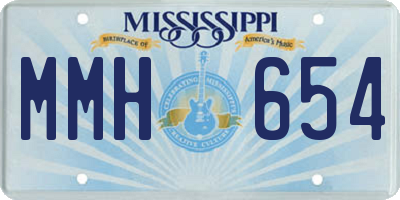 MS license plate MMH654