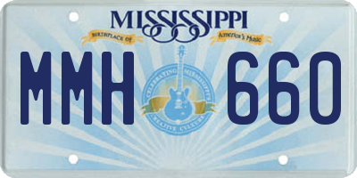 MS license plate MMH660