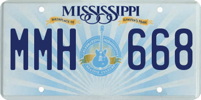 MS license plate MMH668