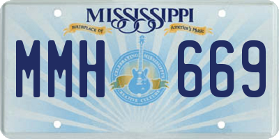 MS license plate MMH669