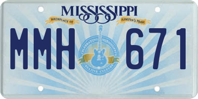 MS license plate MMH671