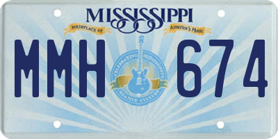 MS license plate MMH674