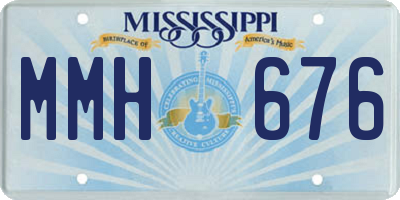 MS license plate MMH676