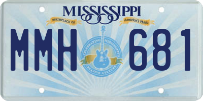 MS license plate MMH681