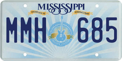 MS license plate MMH685