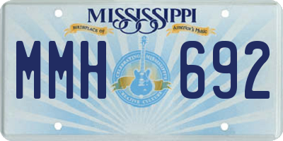 MS license plate MMH692