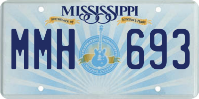 MS license plate MMH693