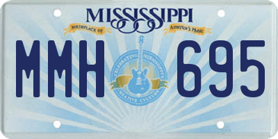 MS license plate MMH695