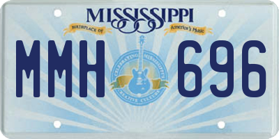 MS license plate MMH696