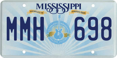 MS license plate MMH698