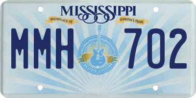 MS license plate MMH702