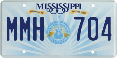 MS license plate MMH704