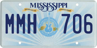 MS license plate MMH706