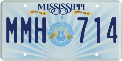 MS license plate MMH714