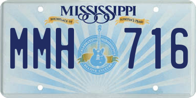 MS license plate MMH716